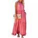 2025 Summer New European And American Style Vacation Ruffled Long Large Swing Flowy Beach Dress For Women_ecoleips.com