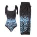Women's Clothing One Piece Conservative Belly Covering Beach Hot Spring Swimsuit Three Piece Retro One Piece Bikini_ecoleips.com