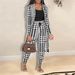 Women's Clothing sexy cardigan print long sleeve two piece suit nightclub clothes_ecoleips.com