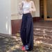 Lazy Style Wide-Leg Pants For Women, Autumn Winter New High-Waist Draped Straight-Leg Casual Floor-Length Loose_ecoleips.com