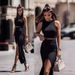 European American Foreign Trade Set: Solid Color Round-neck Tank Top And Side-slit Skirt Two-piece Set For Women_ecoleips.com