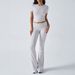 Women's Clothing Spring And Summer Foreign Trade Casual Solid Color Slim Short Sleeved Long Pants Suit_ecoleips.com