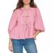 Verve 2025 Spring Summer New Women's Sweet Casual Tie Striped Shirt_ecoleips.com