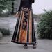 Ethnic Style Women's Clothing, New Chinese Style, Heavily Embroidered, Modified Horse-face Large Hem Vintage A-line_ecoleips.com