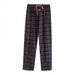 Spring Autumn Women 100% Cotton Sleep Bottoms Plus Size Home Pants High Quality Lounge Trousers Casual Plaid Pajama Pants_ecoleips.com