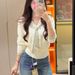 girl 2025 Autumn Winter New Women's Navy Collar Shawl Knitted Short Fashion Slim Fit Sweater Stylish Top_ecoleips.com