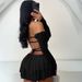 European And American Style 2026 Autumn New Fashion Sexy Hot Girl One-shoulder Hollow-out Lace-up High-waisted Slim-fit_ecoleips.com