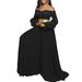 Women's Clothing New Fashion One Shoulder Ruffle Sleeve Solid Color Pleated Wide Leg Jumpsuit_ecoleips.com