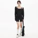 K Fashionable Large U-neck Hip Covering Long Sleeved T-shirt For Sports, Fitness, Yoga, Loose Fit, Waist Cinching, Slimming Top For Women_ecoleips.com