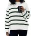 Women's Clothing 2025 Autumn And Winter Casual Striped Woolen Long-sleeved Top Sweater_ecoleips.com