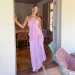 Gown Neck Strap Irregular Long Dress For Women Ruffle Sleeveless High Waist Backless Dresses 2025 New Summer Elegant Party Y2k_ecoleips.com