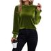 Women's Long Sleeve round Neck Top Casual Loose Fit Autumn Winter Fashion European American Style_ecoleips.com