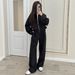 Women's Clothing Minimalist Work-to-Workout Set – Long Sleeve Zip Jacket & Trousers (XS-XXL, 5 Neutral Colors)_ecoleips.com