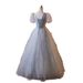 Blue Ethereal Evening Dress For Girls' Birthday Parties, Princess-style Coming-of-age Ceremony, Travel Photography,_ecoleips.com