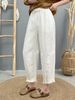 Suitable For All Seasons Pure Linen Casual 2025 Summer New Literary Elastic Waist Pocket Drawstring Balloon Pants For Women 2539_ecoleips.com