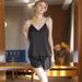 2026 New Women's Ice Silk Suspender Shorts Sexy Silk Loungewear_ecoleips.com