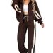 Aria Basics Aria Basics 2025 European And American Cross-Border Autumn Foreign Trade Y2K Striped Zipper Jacket Casual Sports Suit For_ecoleips.com