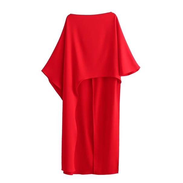 ZR Women's Fashion French Style Asymmetric Cape Shirt7627117 632_ecoleips.com