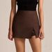 foreign Trade Skort High-waisted Zippered Boutique Elastic Skirt-pants Short Skirt Manufacturer In-stock Direct_ecoleips.com