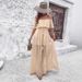European And American 2025 Summer New Vacation Style Sexy Off-Shoulder Solid Color Dress Cross-Border_ecoleips.com