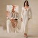 Women's Clothing Beach Skirt For Women Solid Color Sexy Knitted Beach Bikini Swimsuit Cover Up Dress_ecoleips.com