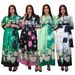 Muslim Dress Women's Clothing Elegant Printed Long Robe Dress – 5/4 Sleeve Modest Dress For Women, Flowy Polyester, Spring & Summer Fashion"_ecoleips.com