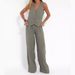 Fashionable Patchwork Cotton Linen Casual Set Vest And Trousers Women's Clothing 2026 European And American Cross Border Hot Selling_ecoleips.com