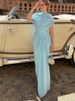 K Fashionable Waist Cinching Shawl Style Pleated Standing Cut Wrapped Elegant Long Dress For Women_ecoleips.com