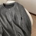 Women's Clothing Round Neck Casual Temperament Versatile Knitted Suit High Waist Wide Leg Pants Two Piece Suit_ecoleips.com