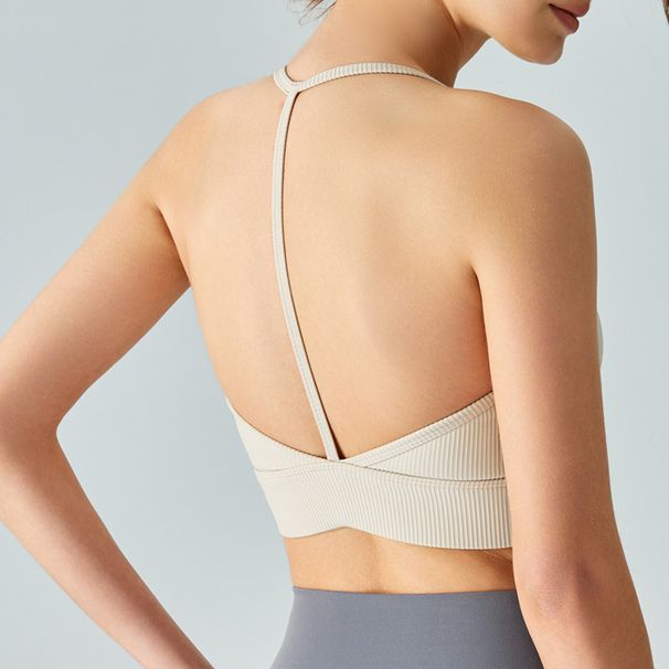 Calorie Summer Strappy Sports Bra For Women, Yoga Tank Top With Removable Padding, Workout Fitness Shirt, Back Support Activewear_ecoleips.com