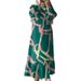 2025 Muslim Women's Long Robe Spring And Autumn New Fashion Puff Sleeve Vintage Pocket Hem Ruffle Dress_ecoleips.com