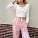 Voya Women's Autumn Fashion New Style Long Sleeved Unique And Chic Hollow Short Style Lace Up Breathable Solid Color Top_ecoleips.com