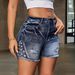 Women's Clothing Summer Women's Three Quarter Pants Denim Shorts Sexy Slim Fit Shorts_ecoleips.com