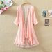 Women's Clothing"Elegant Chiffon Beach Cover-Up – Lightweight Hollowed Out Kimono For Summer Sun Protection"_ecoleips.com