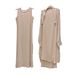 Verve Abaya Muslim Women's Clothing Dubai Turkey Batwing Sleeve Robe Inner Dress Two-Piece Set_ecoleips.com