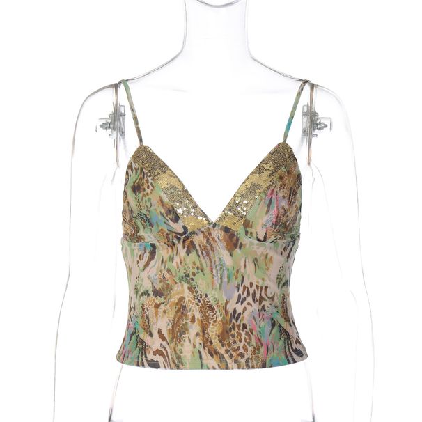 Lace Trim Deep V Backless Camisole – Stretchy Sleeveless Tank Top For Women, Sexy 3D Floral Lace & Milk Silk Blend, S/M/L Sizes_ecoleips.com