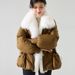 girl Girl Winter "Snow Top Fox" French Style Goose Fox Fur Loose Warm Down Jacket Coat 18706_ecoleips.com