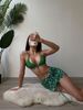Women's Clothing Color Printed Split Gauze Skirt Bikini Gathered Three Piece Women's Swimsuit Bikini_ecoleips.com