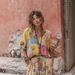 Women's Patchwork round Neck Pullover T-Shirt Artistic Retro Print Linen Top Elegant Spring Summer New Style Cross Border 2025_ecoleips.com