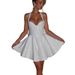 Women's Large Bow Party Evening Dress European American Style Halter Neck Square Neck Sleeveless Cross Border Wholesale_ecoleips.com