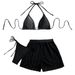 Elegant Solid Color Women's Bikini Set - Breathable Mesh Skirt Cover-Up For Beach & Pool - Soft Stretch Fabric With Removable Padding (S/M/L)_ecoleips.com