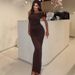 Summer New Women's Sexy Temperament Backless Slit Slim Dress European And American Cross Border Fashion Foreign Trade Wholesale_ecoleips.com