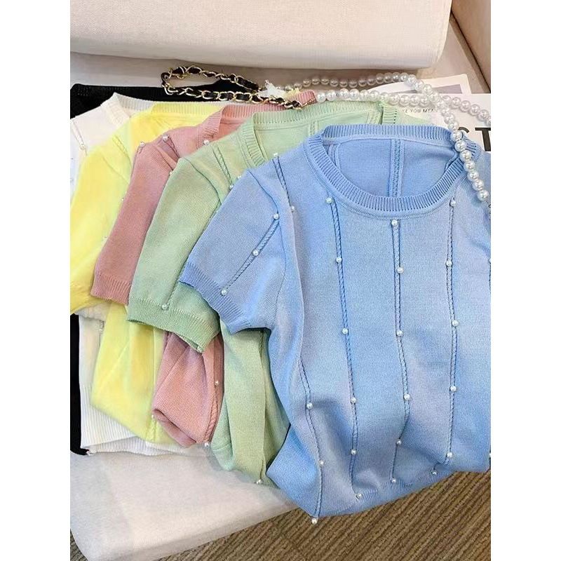 Breathable 3d Printed Ice Silk Tee – Slim Fit Short Sleeve Top In 6 Vibrant Colors (One Size Fits 70-120 Catties)_ecoleips.com
