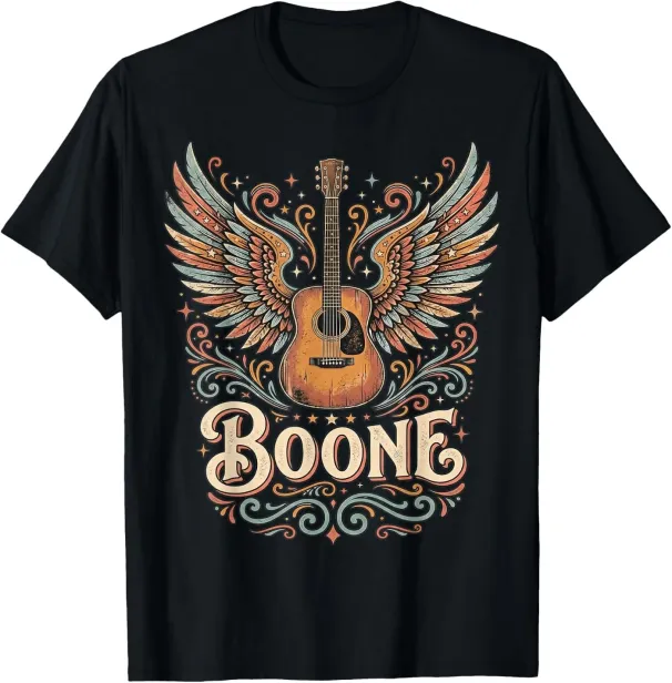 Women's T-Shirts Boone Music Lover Vibes Colorful Artistic Design T-Shirt_ecoleips.com