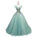 Women's Clothing Colorful Gauze Wedding Dress New Style Host Performance Student Vocal Solo Art Examination Dress Puffy Skirt Long Evening Dress_ecoleips.com