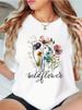 European And American Cross-border Foreign Trade Wholesale Women's Floral Round-neck Plus-size Short-sleeve T-shirt Tops_ecoleips.com
