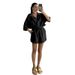 Women's Clothing Solid Color Cardigan Long Sleeve Women's Shirt Fashion Casual Shorts Suit_ecoleips.com