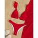 Aria Basics European And American Solid Color Ruffled Sexy Three-piece Swimsuit Bikini Exclusively Available On For_ecoleips.com