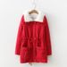 girl 2023 Autumn Winter New Women's Turn-down Collar Coat European American Style Lamb Wool Drawstring Slimming Large Pocket_ecoleips.com