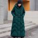 girl Long Coat For Women 2025 Winter New Hooded Loose Ethnic Over-the-Knee Thickened Cotton Jacket Retro Chinese Style_ecoleips.com